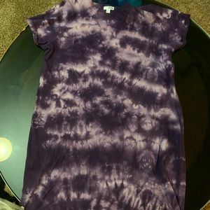 Purple tye-dye T-shirt dress